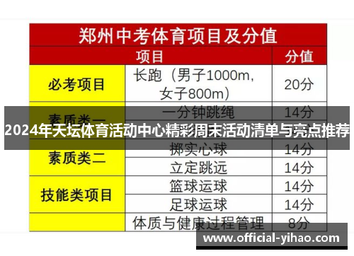 2024年天坛体育活动中心精彩周末活动清单与亮点推荐